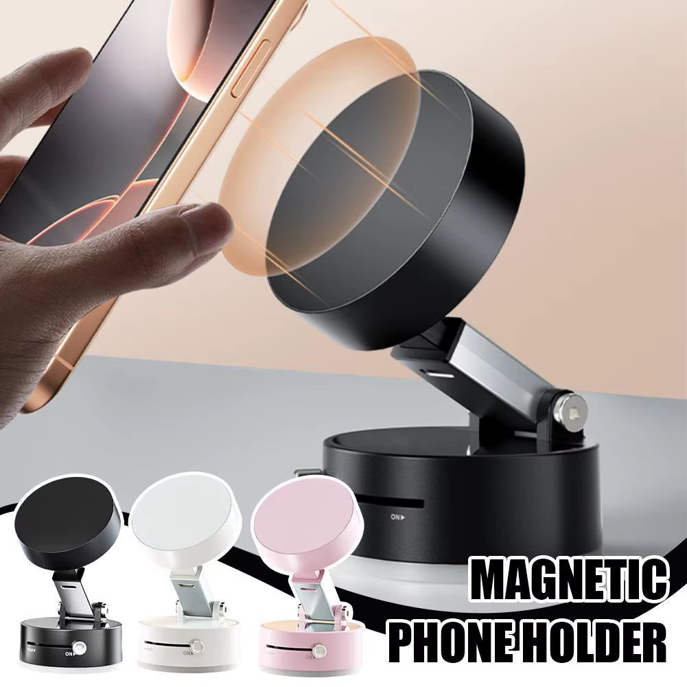 Double Sided Suction Cup Magnetic Phone Holder Lazy Multi-Functional Foldable Storage Holder Vacuum Suction Phone Holder